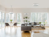 Jasmin W/M 370 2x20W E27 Round Wood Pendant - Matte White