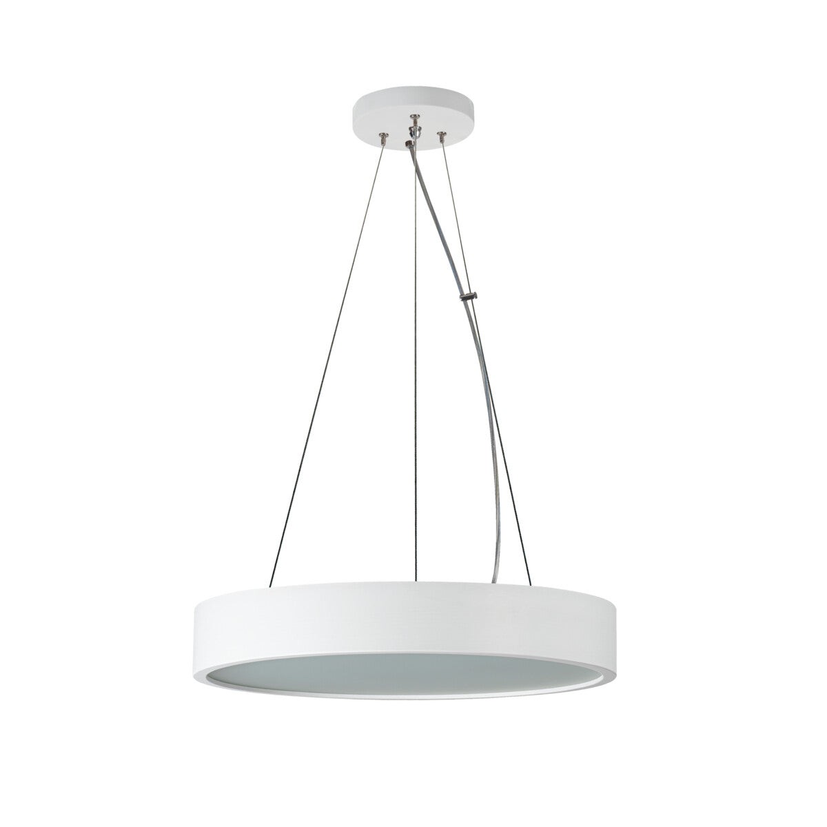JASMIN W/M 470 3-Light E27 Wood Pendant - Matte White
