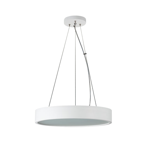 JASMIN W/M 470 3-Light E27 Wood Pendant - Matte White