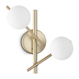 Atlas Wall Light - Gold & White Glass
