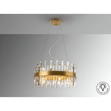 Grace 14 Light Glass Chandelier - Brushed Gold