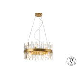 Grace 14 Light Glass Chandelier - Brushed Gold