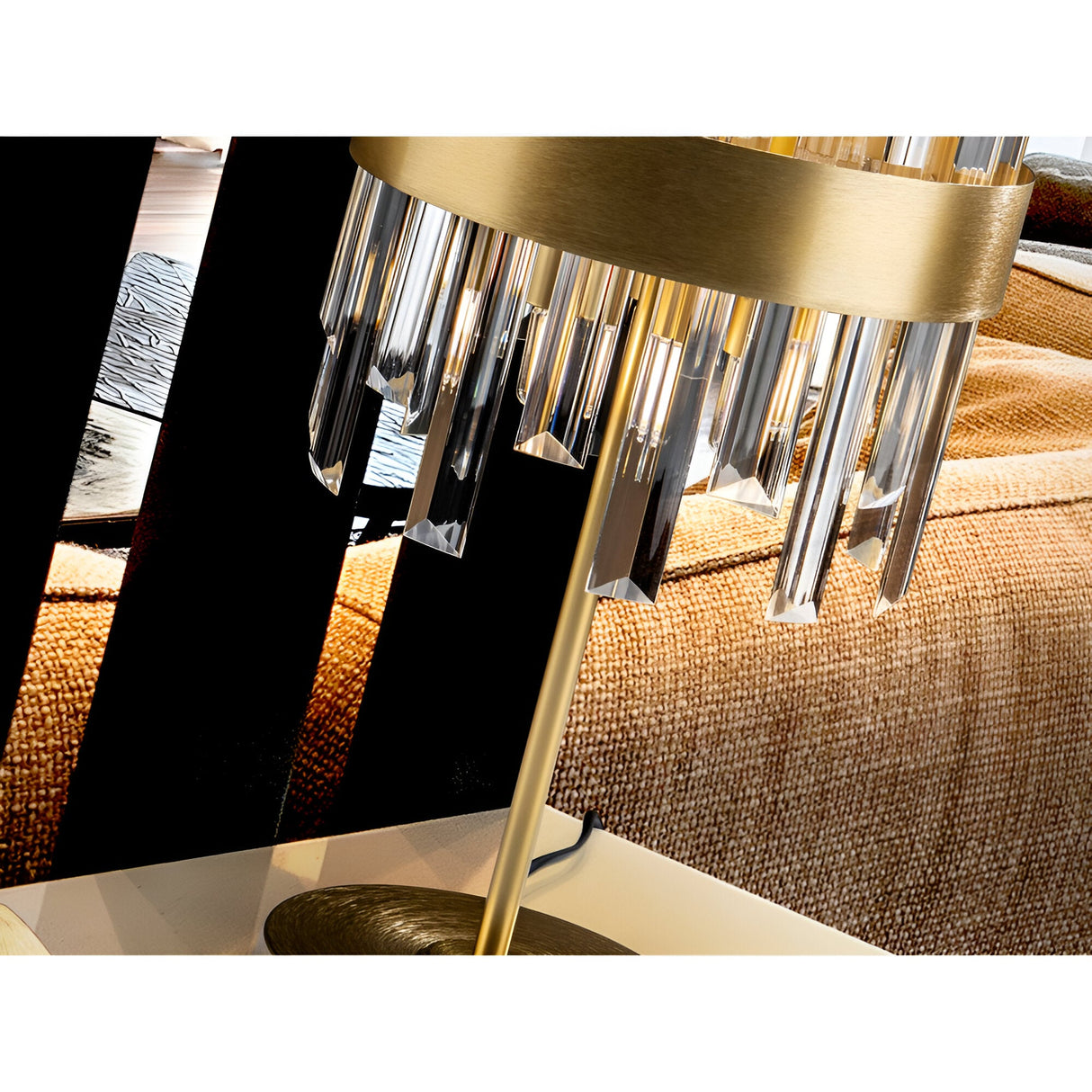 Grace Crystal Table Lamp - Gold
