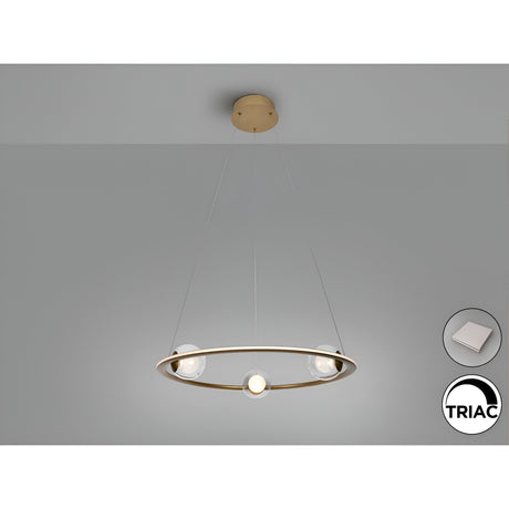 Tirsa Dimmable LED Circular Suspension Light 40W 3000K - Bronze