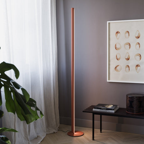Dorica Floor Lamp - Steel in situ