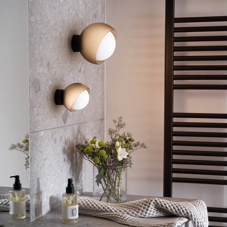 Bloom Wall Light 115mm - Brass in situ