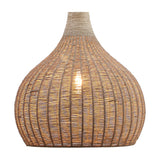Janne Rattan Dome Pendant – Matt Black