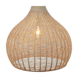 Janne Rattan Dome Pendant – Matt Black