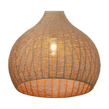 Janne Rattan Dome Pendant – Matt Black