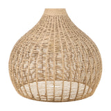 Janne Rattan Dome Pendant – Matt Black