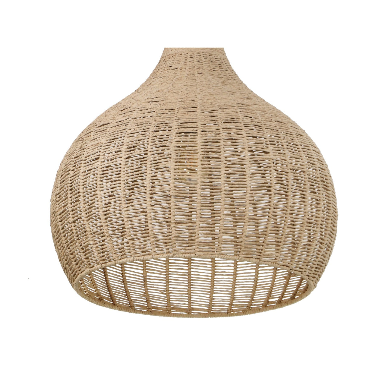 Janne Rattan Dome Pendant – Matt Black