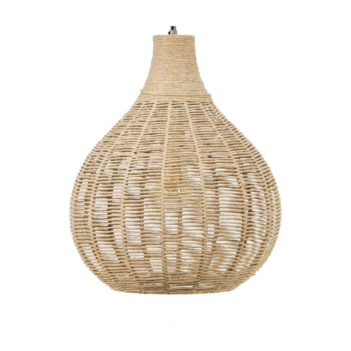 Janne Rattan Lantern Pendant – Matt Black