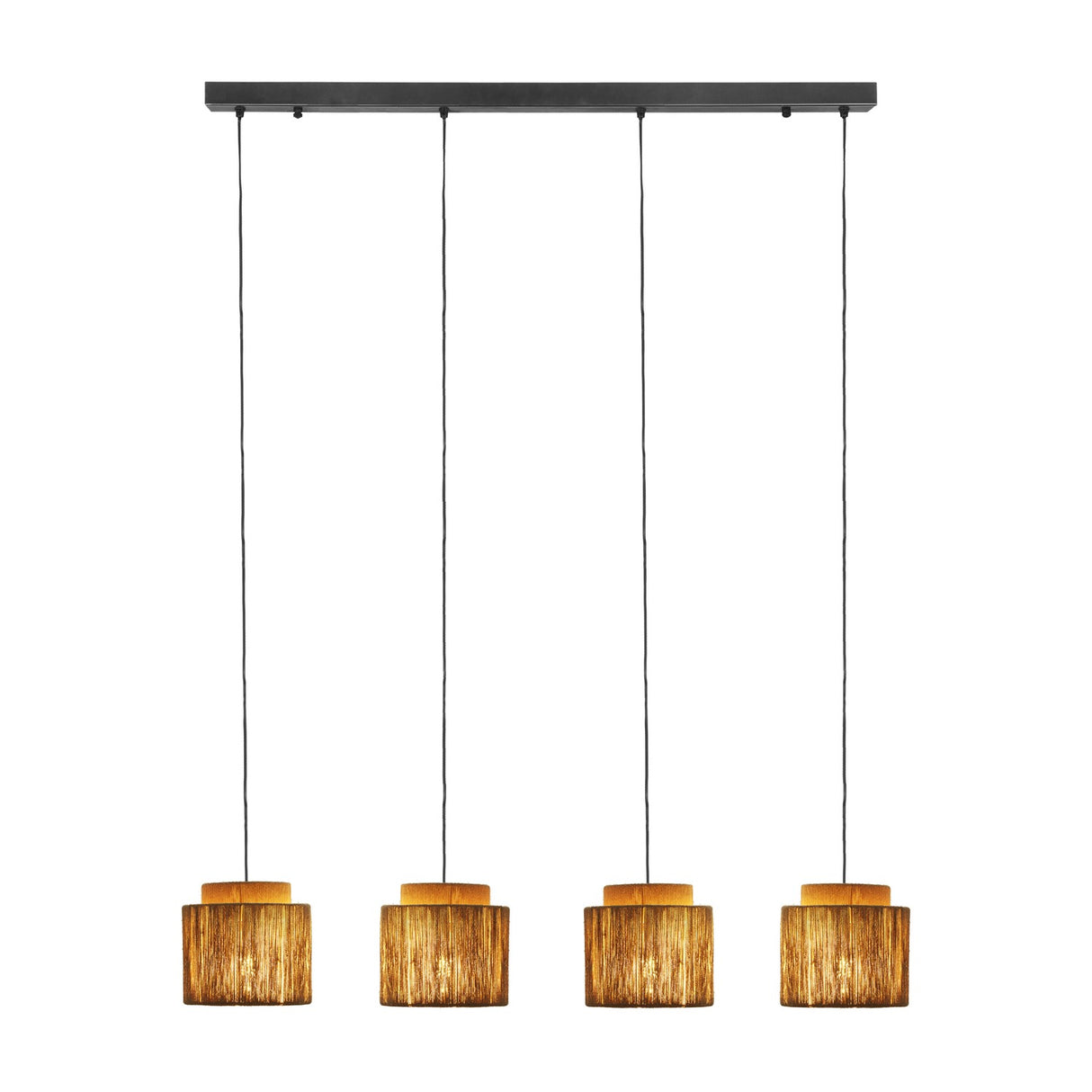Smilla 4 Light Linear Chandelier – Matt Black