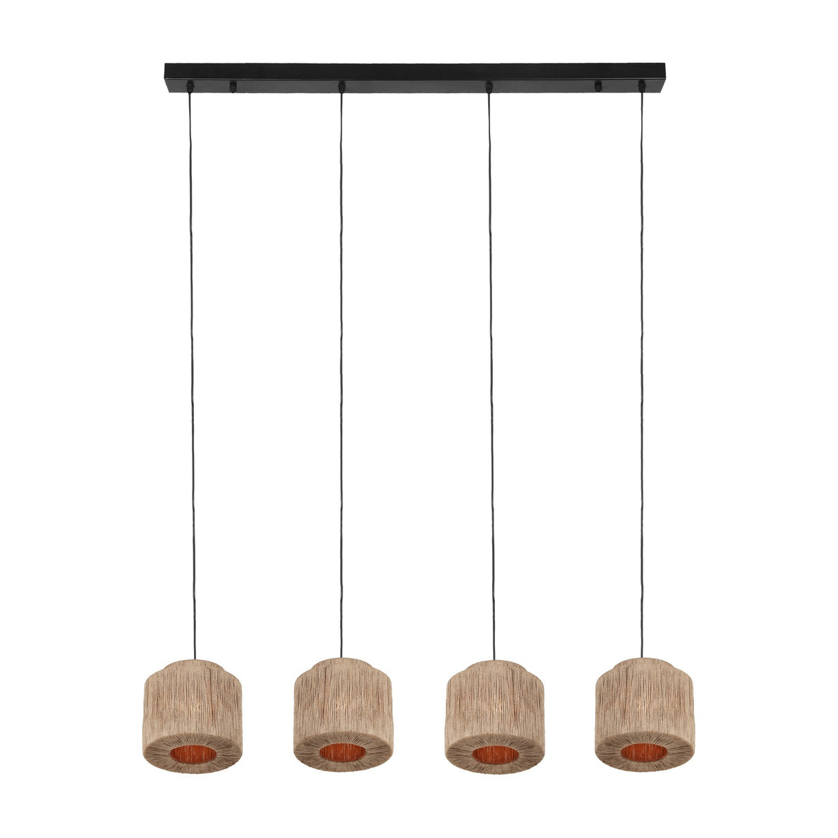 Smilla 4 Light Linear Chandelier – Matt Black