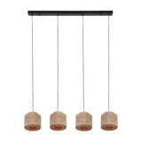 Smilla 4 Light Linear Chandelier – Matt Black
