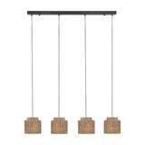 Smilla 4 Light Linear Chandelier – Matt Black