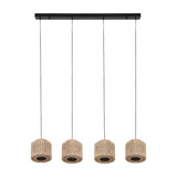 Smilla 4 Light Linear Chandelier – Matt Black