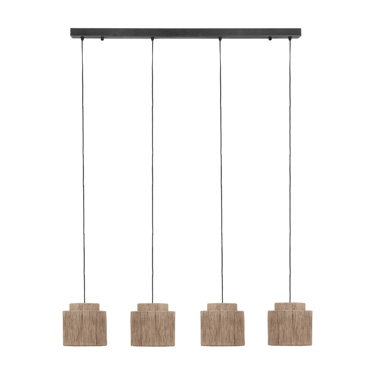 Smilla 4 Light Linear Chandelier – Matt Black