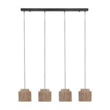 Smilla 4 Light Linear Chandelier – Matt Black