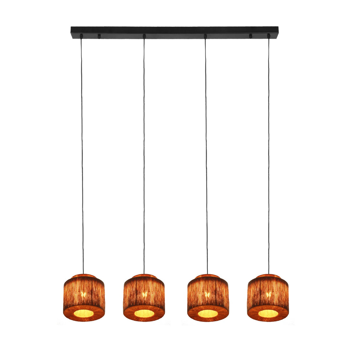 Smilla 4 Light Linear Chandelier – Matt Black