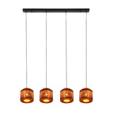 Smilla 4 Light Linear Chandelier – Matt Black