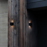 Atom Outdoor Wall Light 100mm - Coffee in situ