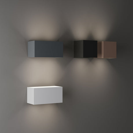 Atom Outdoor Wall Light 200mm - White in situ