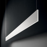 Steel Linear Pendant Light Downlight - White in situ