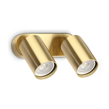 Dynamite Round Twin Spotlight - Brass