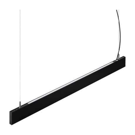 Steel Linear Pendant Light Up & Down Accent 3000K - Black