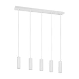 Soka 5 Light Linear Chandelier – Matt White