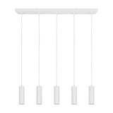 Soka 5 Light Linear Chandelier – Matt White