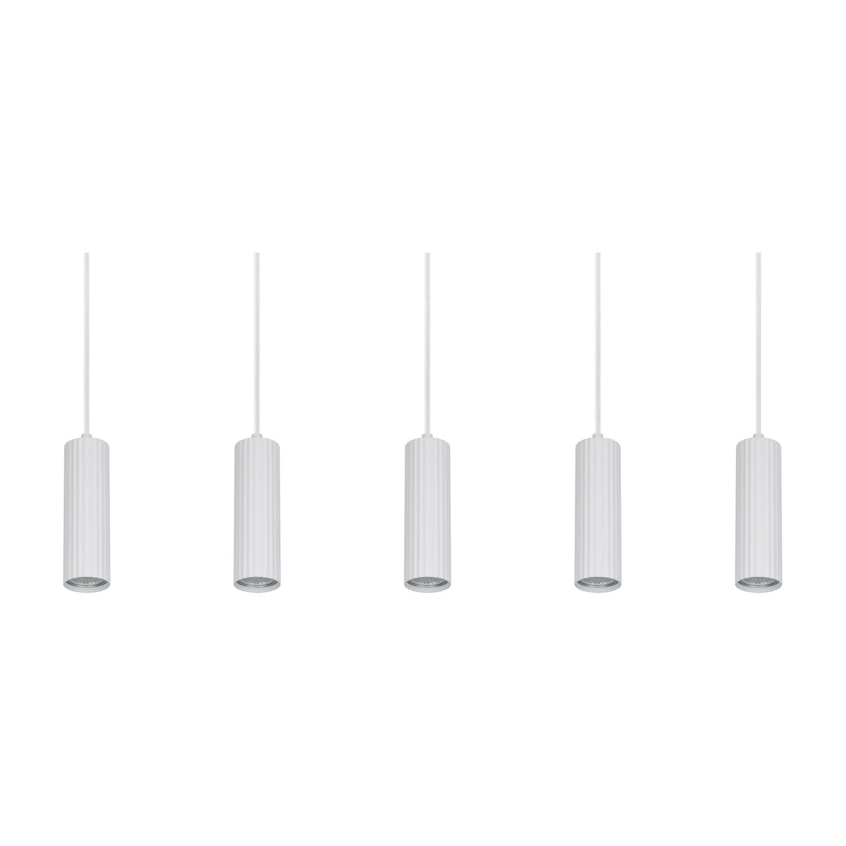 Soka 5 Light Linear Chandelier – Matt White