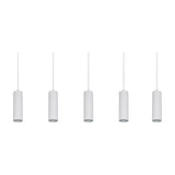 Soka 5 Light Linear Chandelier – Matt White