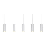 Soka 5 Light Linear Chandelier – Matt White