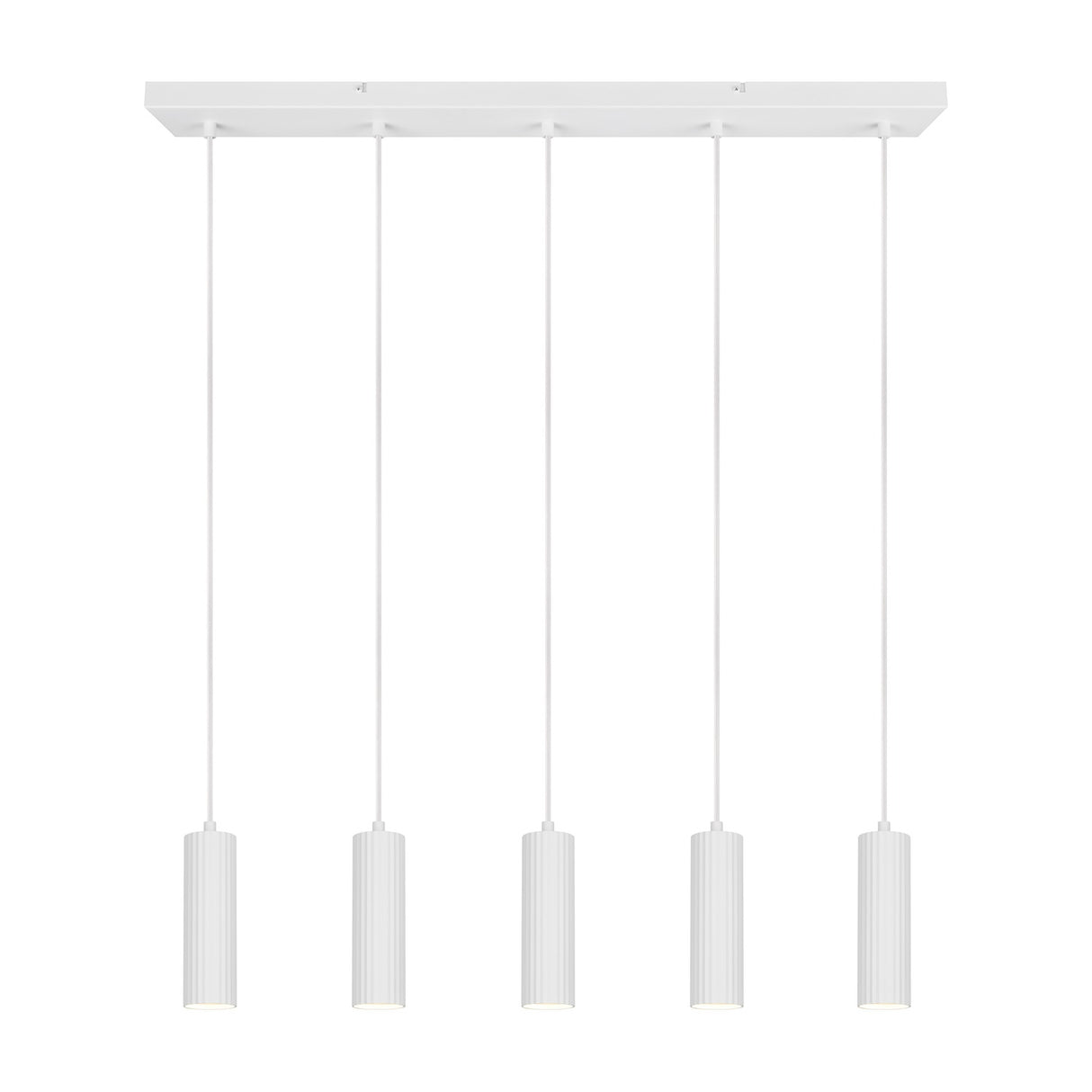 Soka 5 Light Linear Chandelier – Matt White