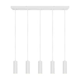 Soka 5 Light Linear Chandelier – Matt White