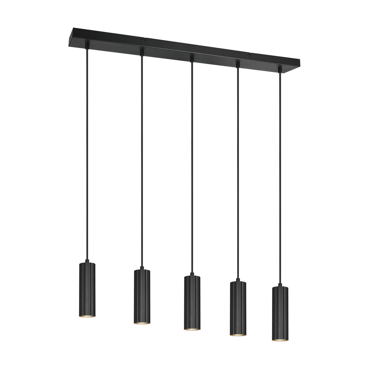 Soka 5 Light Linear Chandelier – Matt Black