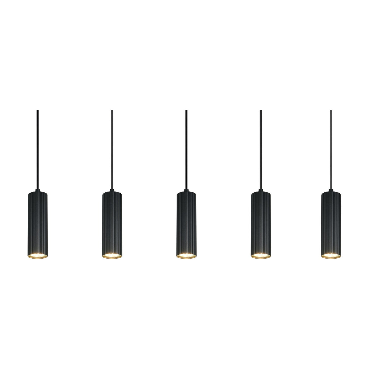 Soka 5 Light Linear Chandelier – Matt Black