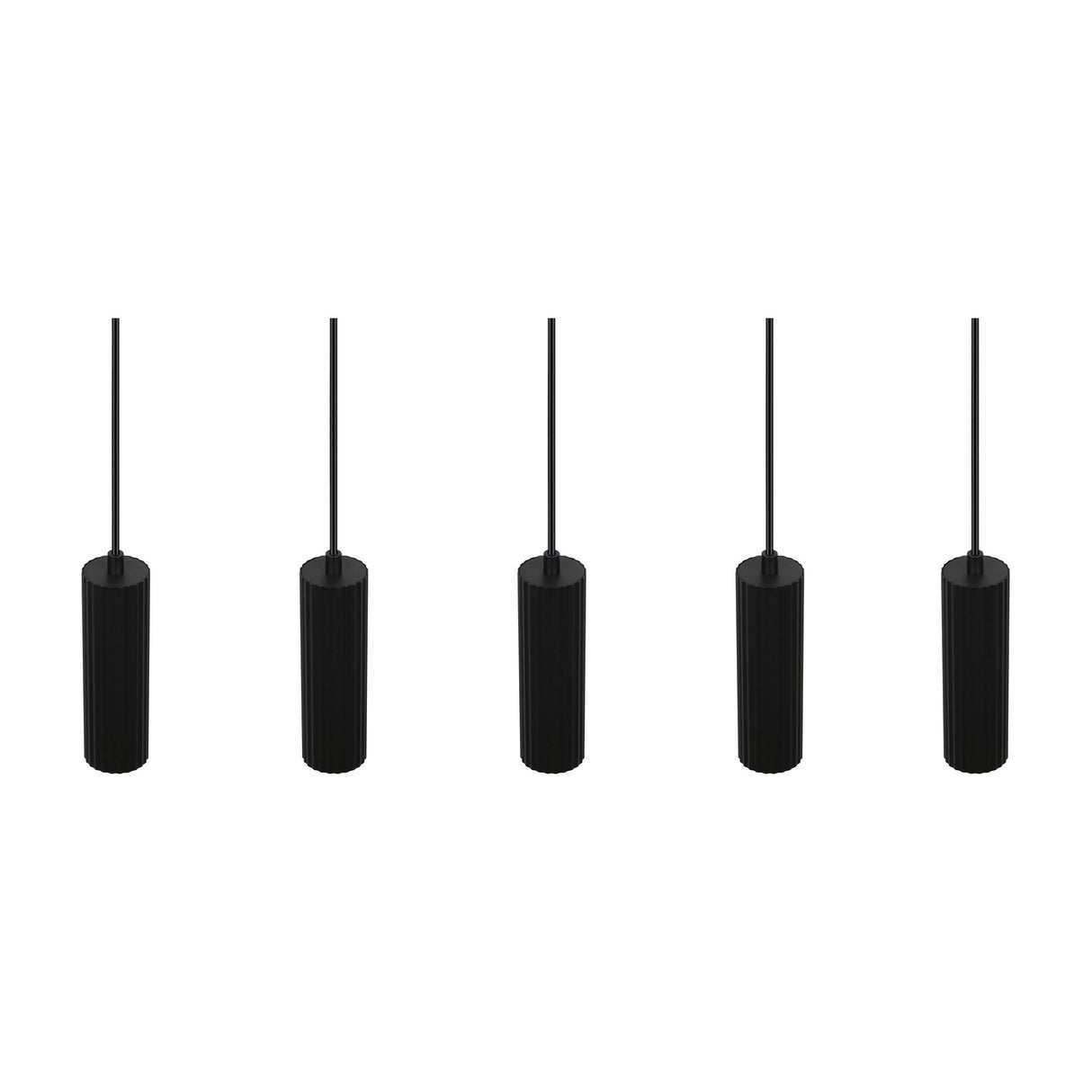 Soka 5 Light Linear Chandelier – Matt Black