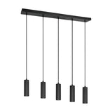 Soka 5 Light Linear Chandelier – Matt Black