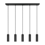 Soka 5 Light Linear Chandelier – Matt Black