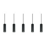 Soka 5 Light Linear Chandelier – Matt Black