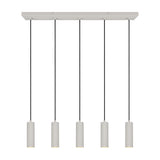 Soka 5 Light Linear Chandelier – Warm Grey