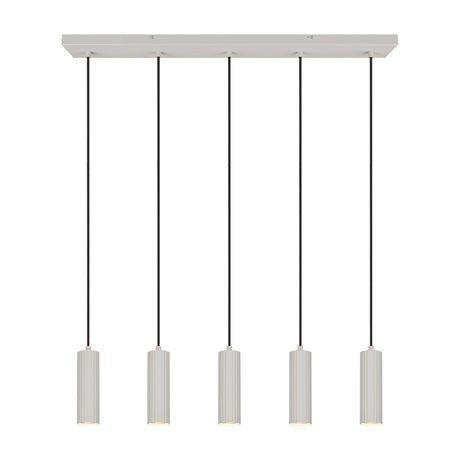 Soka 5 Light Linear Chandelier – Warm Grey