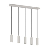Soka 5 Light Linear Chandelier – Warm Grey