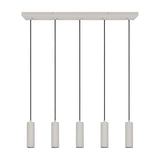 Soka 5 Light Linear Chandelier – Warm Grey