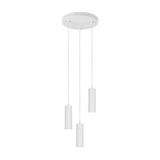 Soka 3 Light Tube Chandelier – Matt White