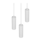 Soka 3 Light Tube Chandelier – Matt White