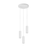 Soka 3 Light Tube Chandelier – Matt White